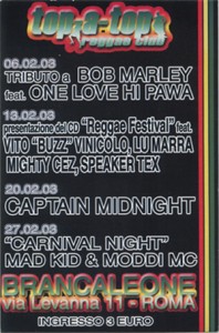 Presentazione Compilation "Reggae Festival" a Roma - Brancaleone 2003 